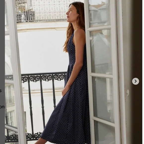 *SOLD*  Hill House Womens Jacqueline Cotton Satin Polka Dot Dress - Size S - Picture 3 of 11